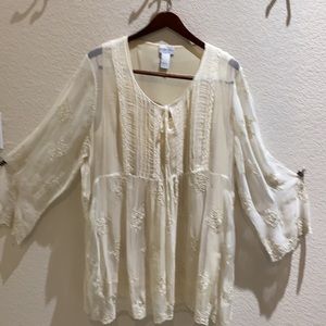 Soft Surroundings 2X Silk Shell and Camisole Set.